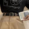 Minimalist Modern And Wide Womens Denim Belt With Distinctive Buckles For Seasons All