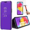 Case + 2 Tempered Glasses for Samsung Galaxy M13 - Clear View Shockproof Protection Purple
