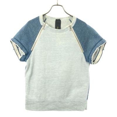 Drawer Made In Japan Short Sleeve Denim Style Sweat 1 Blue United Arrows Women Used