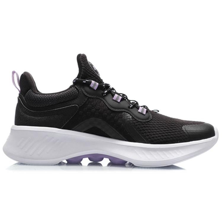 Li Ning Comfortable Rebound Lightweight Breathable Low top Running Shoes Women's Black AREQ022-4