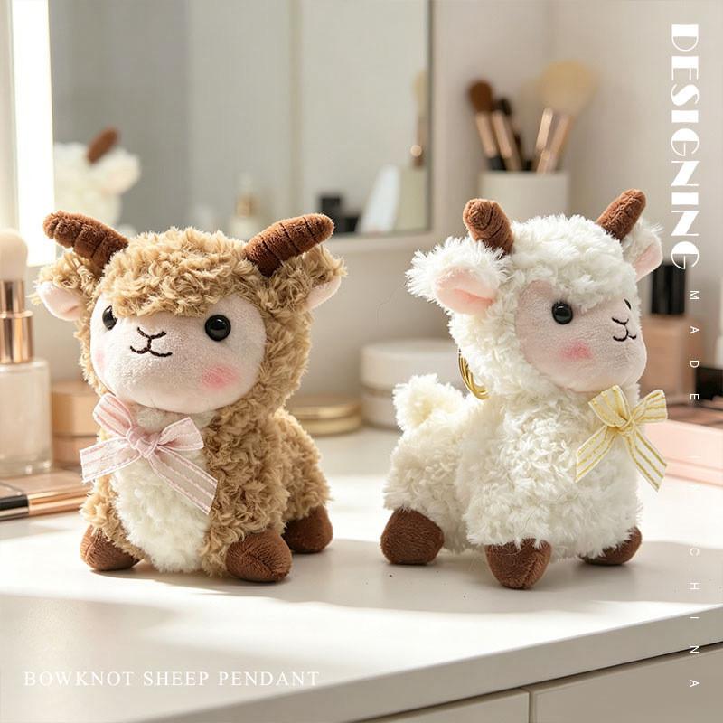 Cute Sheep Plush Keychain With Short Pile Fabric For Kids Adults Gifts