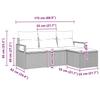4 Piece Sofa Set Light Grey Poly Rattan