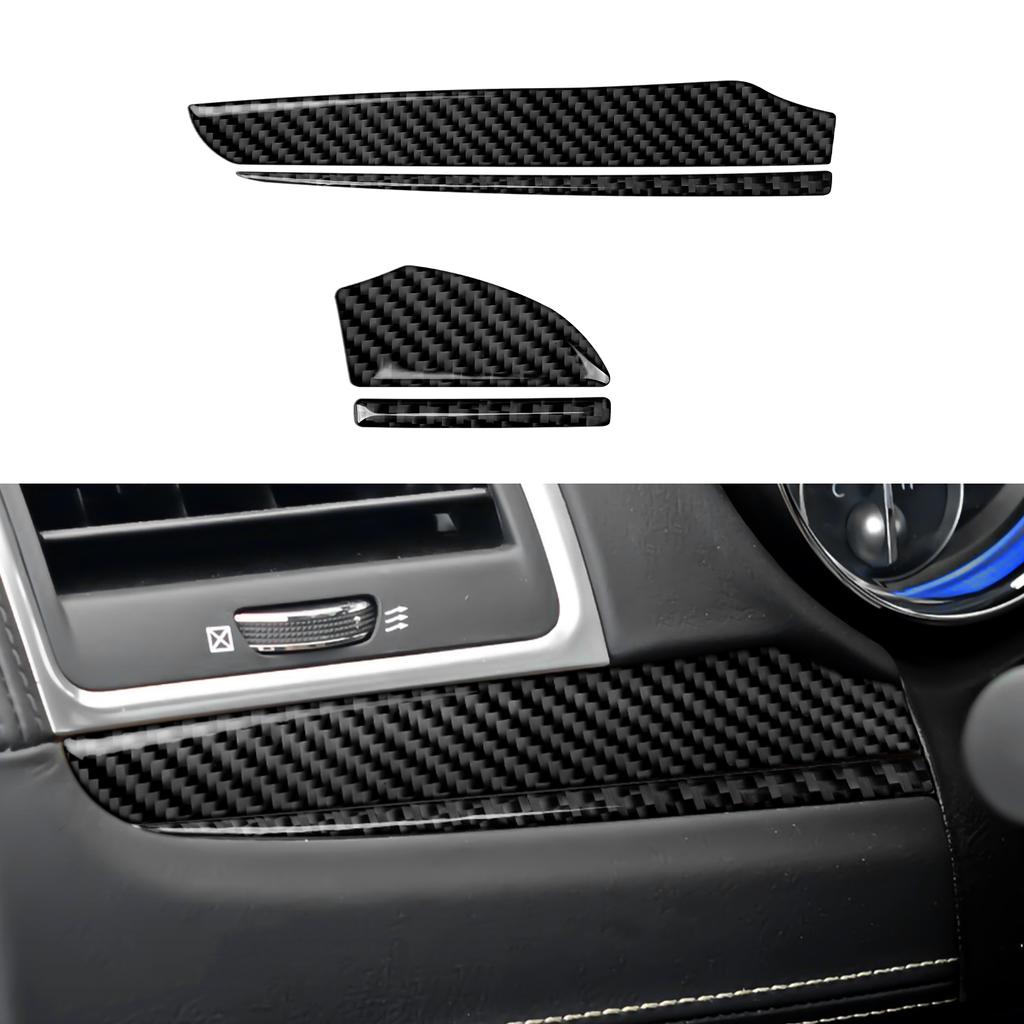 For Chrysler 300 (2011-2014) Car Center Console Gear Shift Panel Steering Wheel Cover Carbon Fiber Interior Sticker Accessories