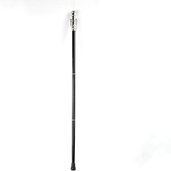 Teleskop-Gehstock, Chrom-Finish, Kostüm, Holzstock, faltbar, Rosenholz, Steampunk-Stil