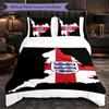 Set Biancheria da Letto a 3 Pezzi Nazionale di Calcio Inglese Morbido Set Copripiumino con Federe Set Decorazione Camera da Letto per la Casa