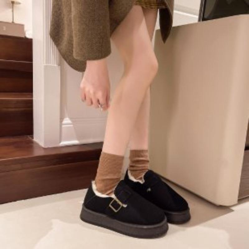 Women's Cotton Shoes Autumn and Winter New Velvet Thickened Outer Wear Versatile Thick-soled Warm Women's Shoes