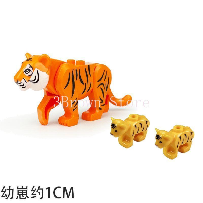 Afrikanische Wildtiere Bausteine Set Löwe Elefant Kamel Hirsch Wolf Giraffe Spielzeugmodell für Kinder Kreatives Kindergeschenk Stein S041
