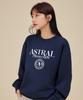 ASTRAL PROJECTION Lettering Logo Emblem Loose Fit Sweatshirt_Navy