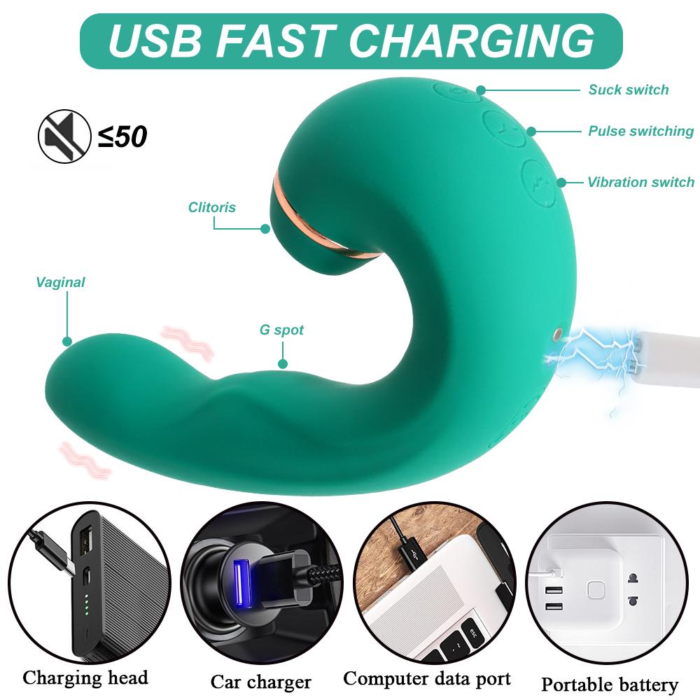 Silikonowy wibrator ssący sutek Sucker stymulator łechtaczki G Spot masaż wibratory pochwy