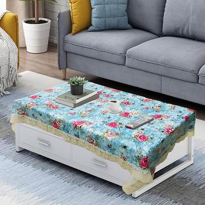 Premium Center Table Cover, Waterproof and Dustproof (Digital Blue, 40x60 Inch- Center Table)