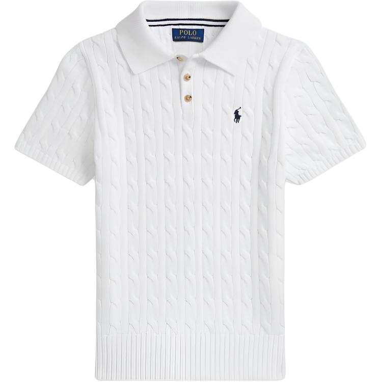 Polo Ralph Lauren Свитер с косами и воротником-поло Детские свитеры CWPOSWEY6820689-100 S