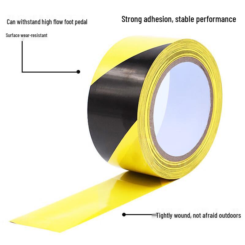 PVC Black Yellow Warning Floor Tape