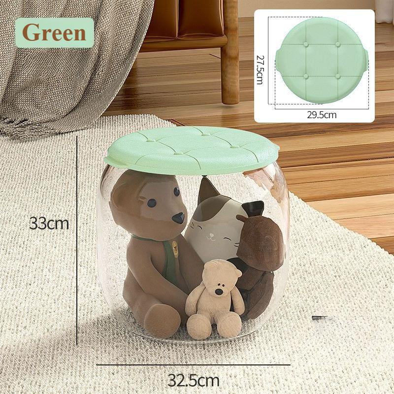 Multipurpose Doll Storage Stool - Plush Toy Organizer with Seat, Kids' Storage Bench for Bedroom,Stuffed Animals & Toys
