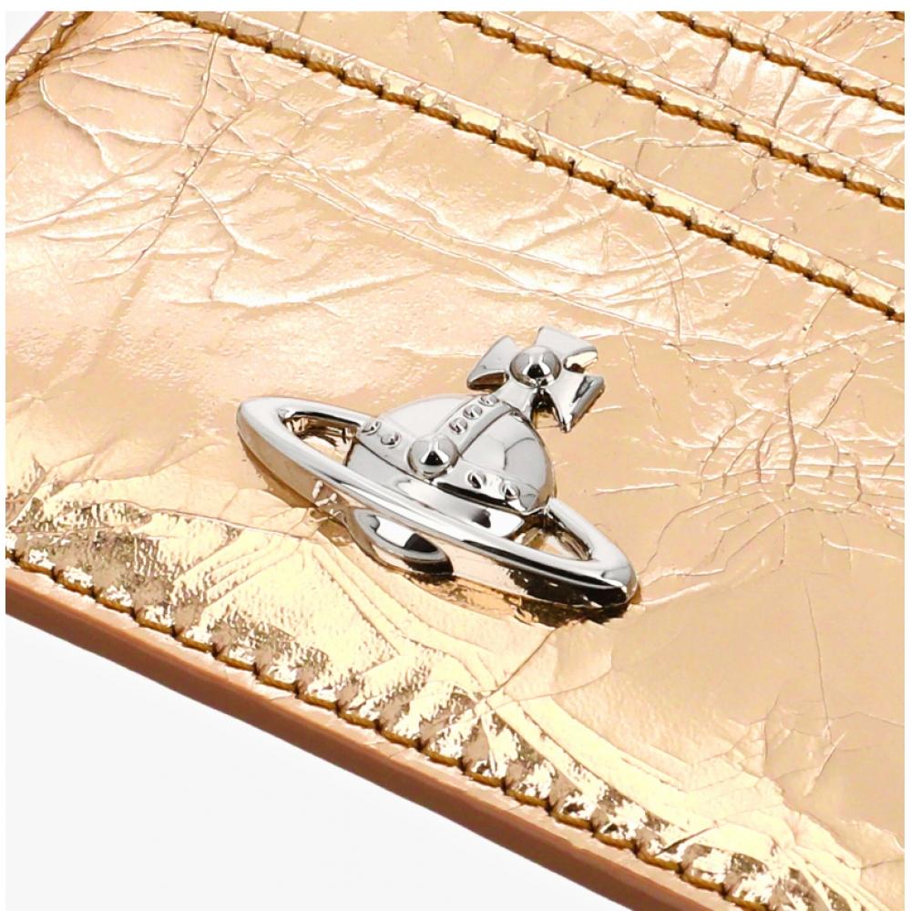 Vivienne Westwood 54030004w L00a7 R401 Metallic Crinkle Card Holder