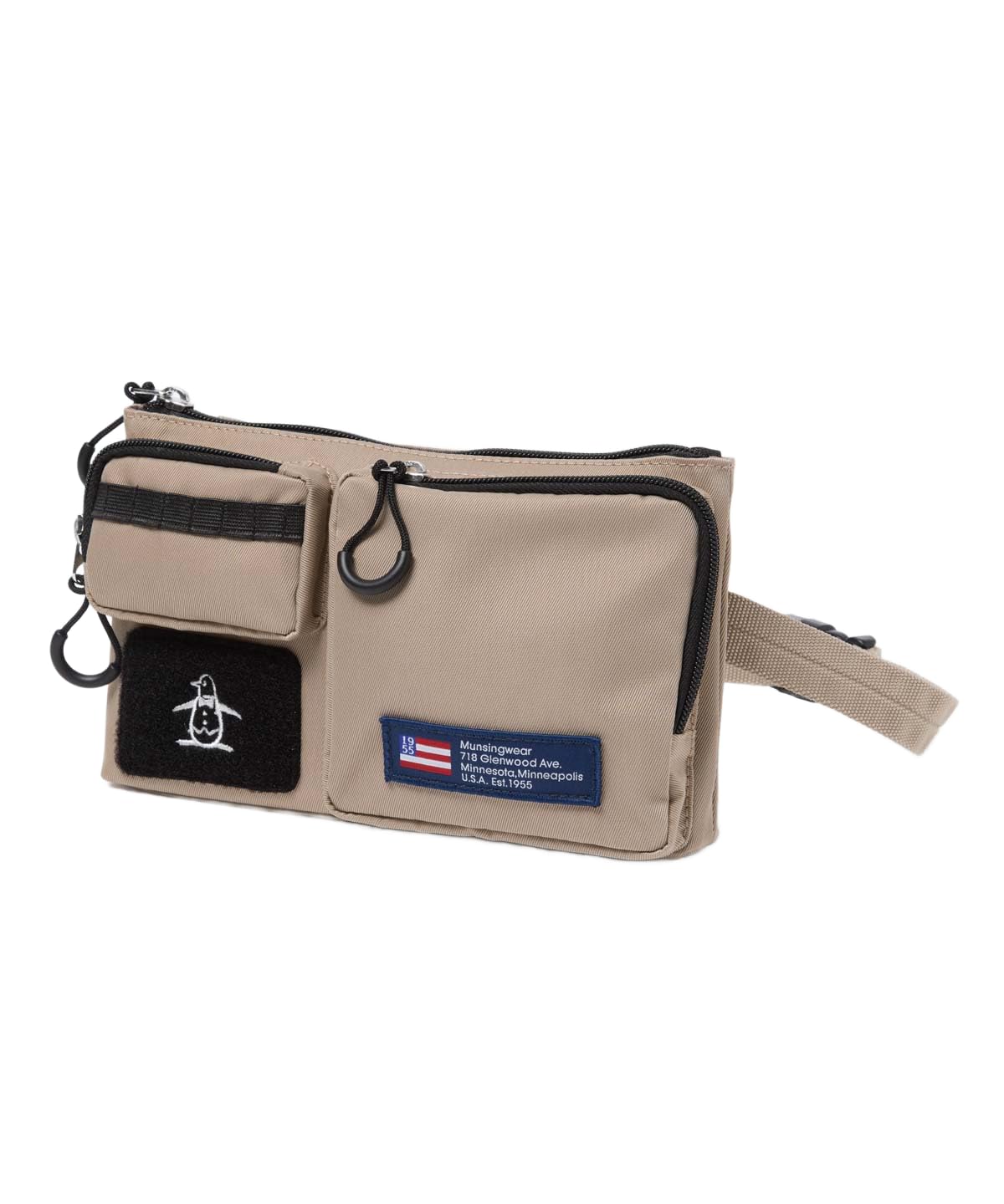 Nylon twill pouch with strap multi-purpose MG6SBZ40M_BG00_F