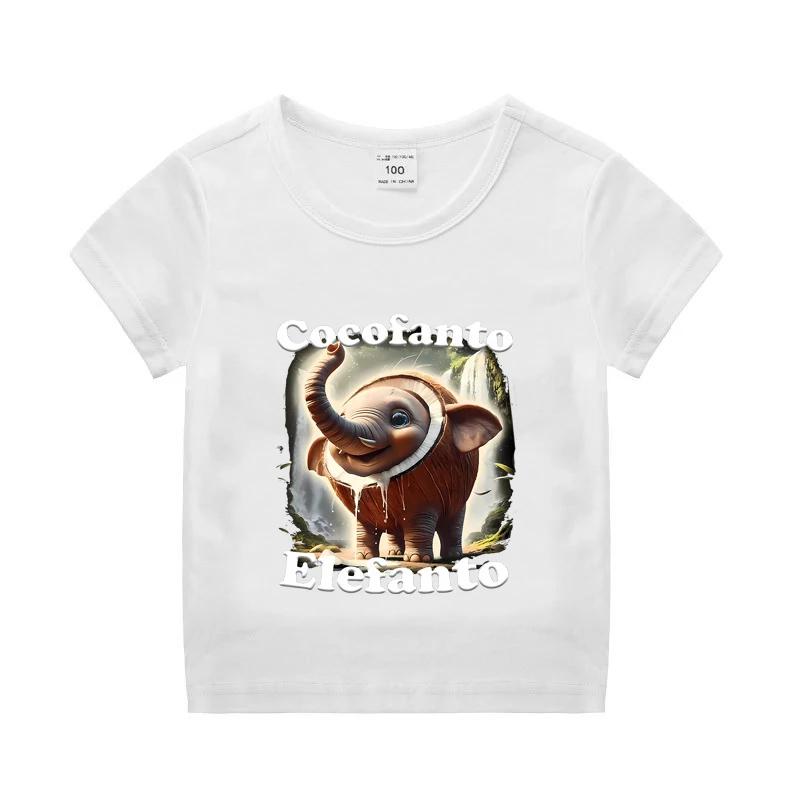 Children's Summer T-shirt Tung Tung Sahur Children's T-shirt Fun Meme Short Sleeve Men's and Women's Top