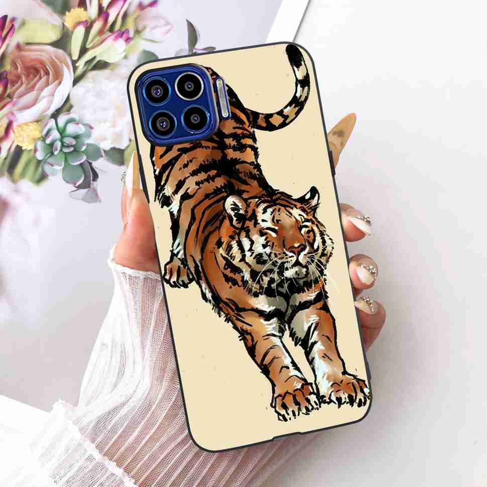 Für Motorola One 5G 6,7" Hülle Neueste Beliebte Drucke Silikon TPU Schwarze Abdeckung Für Motorola One MOTO ONE 5G Handyhüllen Bumper