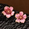 Enamel Flower Earrings Drip Oil Drop Earrings Fashion Floral Stud Earrings  Girls