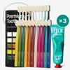 HETRAS Premium Dental Care Set 21 Toothbrushes + Breath Care Toothpaste 110g X 3pcs Korean Oral Care
