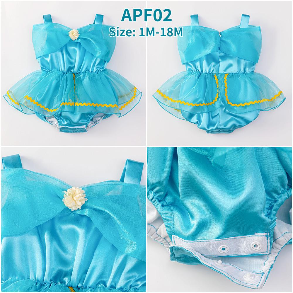 

European & American Princess Jasmine Cosplay Mesh Bodysuit Romper 60cm/3-6 Months