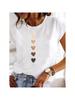 Love Heart Print Wounisex Summer T Shirt Girl O Neck Funny Y2K Tops Tee Female 90s Casual Clothing