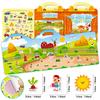 Hand-ported Children's Creative DIY Cognitive Farm Style Enlightenment Early Education Intellectual Training Repeatedly Sticker Jelly Sticker Book