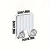 2pcs Fashionable Hooks Plastic Clear Wall Mounted Hook for Bathroom Kitchen Bedroom Closet Towel Key and Shaving Razor Organizer