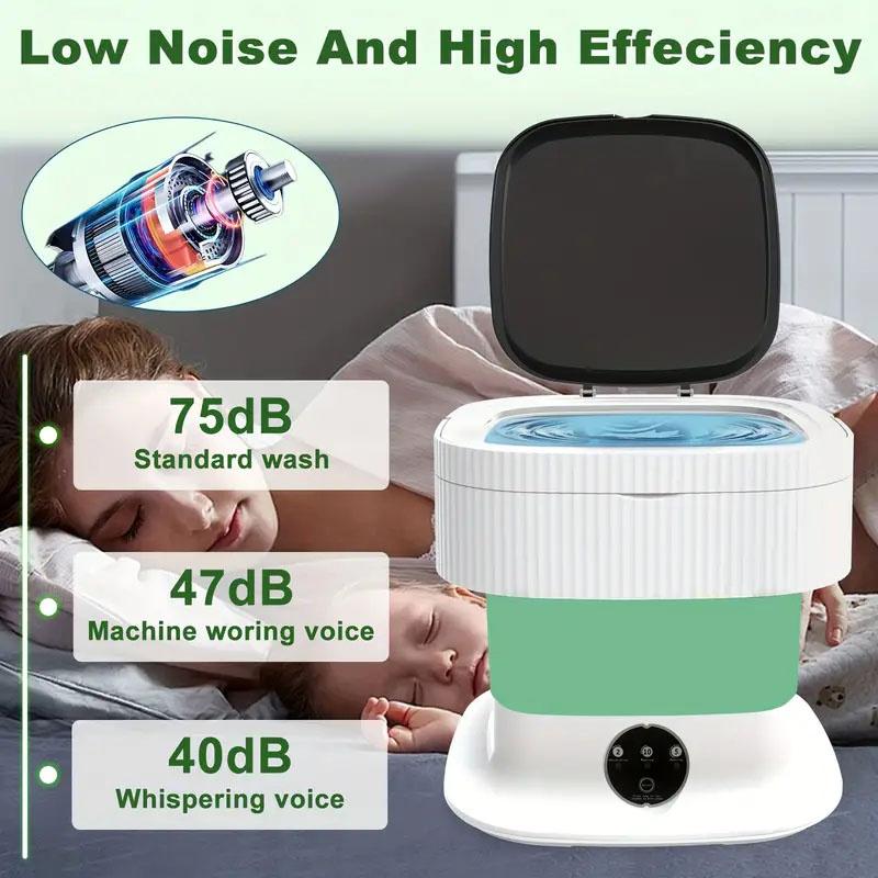 Portable Mini Washing Machine Spin Dryer Quickly Wash and Dry Light Clothing, Baby Clothes and Underwear, Socks, Underwear, Bras, Etc.
