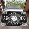 Soft 3D Sun and Moon Area Rug - Large, Non-Slip Polyester Mat with Mushroom & Skull Design for Living Room and Bedroom Decor