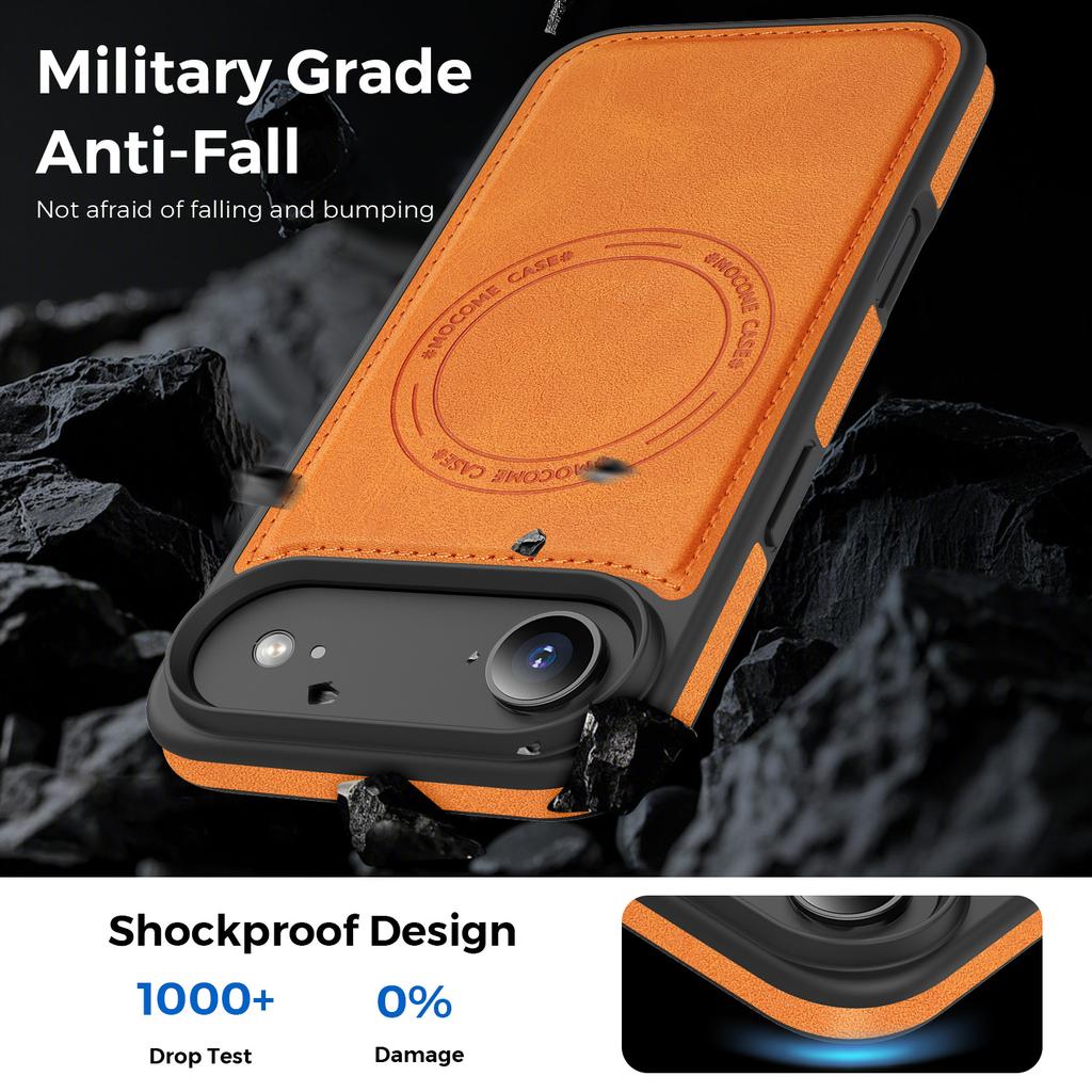 For iPhone Air Case Compatible with MagSafe Leather Back Phone Cover