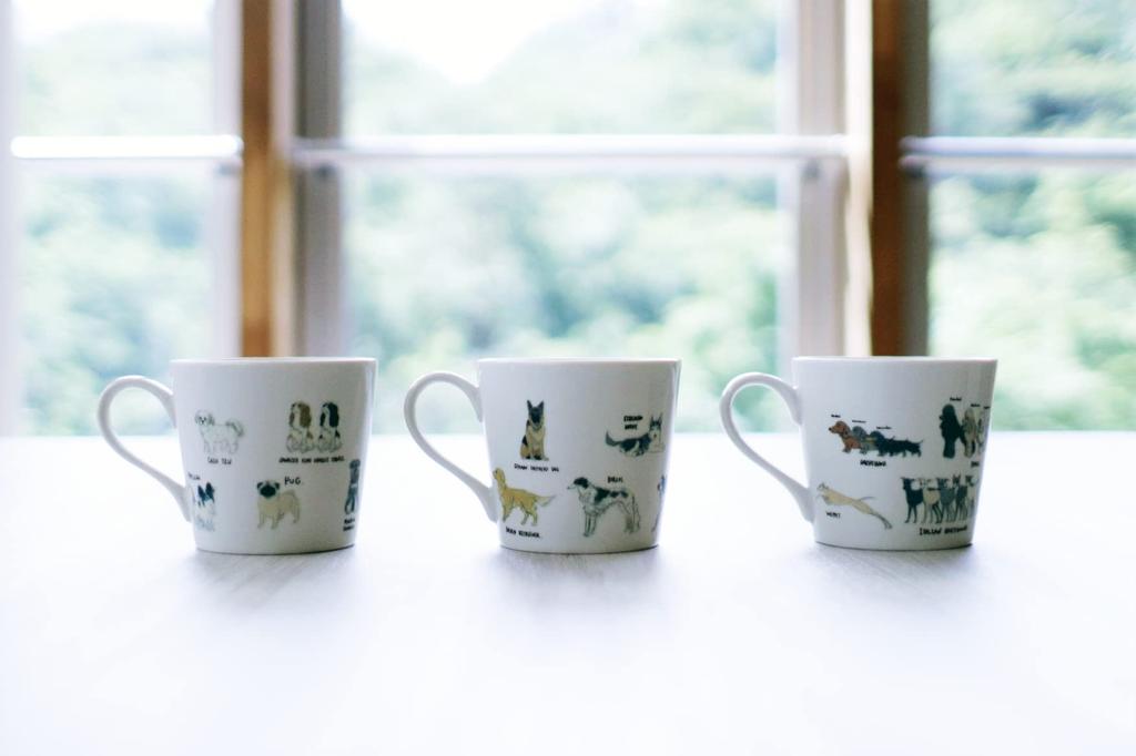 In Marumo Takagi Pottery Yuruinu Set of Changes with Shih Shiba Siberian Golden Dalmatian [Temperature Design] Warm-sensing Mugs, 3, Temperature,