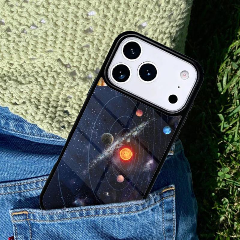 Space Planets Solar System Phone Case For iPhone 17 AIR 16 Pro Max 15 14 Pro 11 12 13 Shockproof Silicone Cover