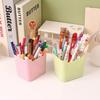 INS Style Desk Pen Holder Transparent Storage Bucket Simple Pencil Storage Box School