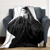 Elegant Fashion Portrait Blanket Soft Throw Blanket For Home Bedroom Bed Sofa Travel Office Solid Christmas Blanket