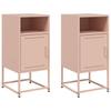 Nightstands 2 pcs Pink 36 x 39 x 78 cm Steel