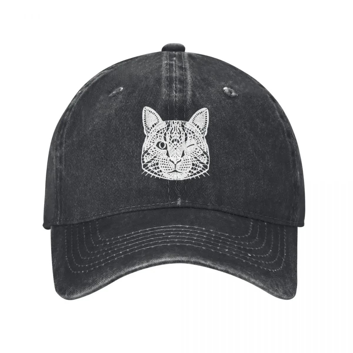

Бейсболки Lasagna Vintage Distressed Cat Головные уборы в стиле унисекс для активного отдыха Кепки Шляпа Adjustable чёрный