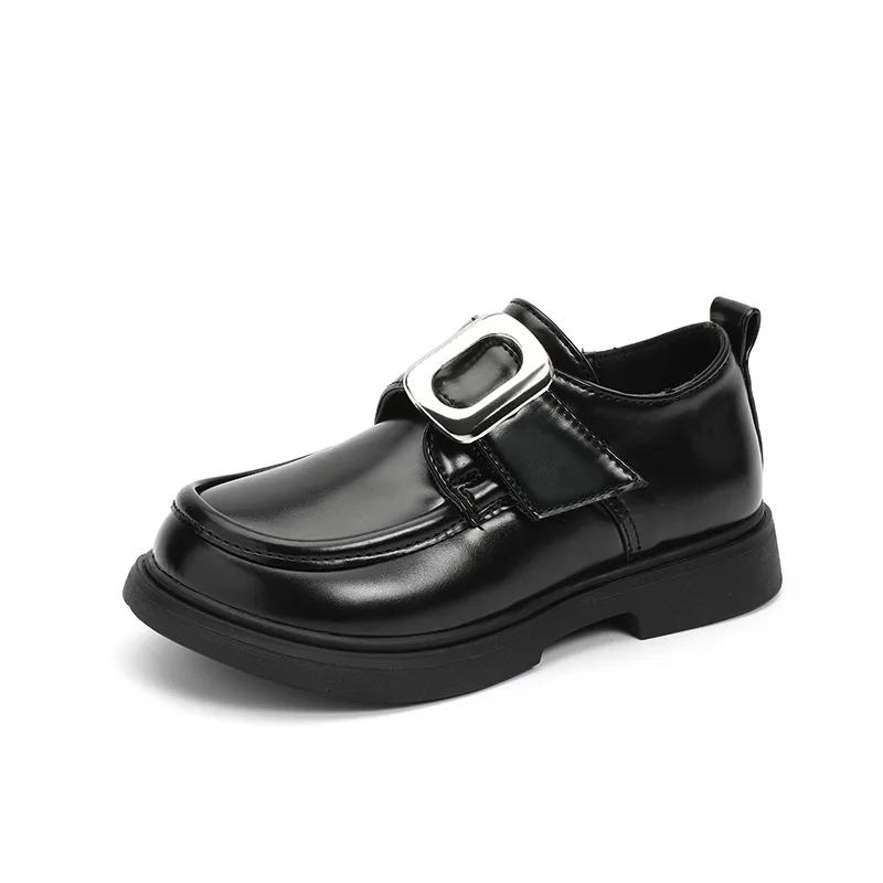 

Детская кожаная обувь весна осень черные туфли для девочек мода британский стиль дети принцесса школьные туфли Мэри Джейн мягкие 26 чёрный