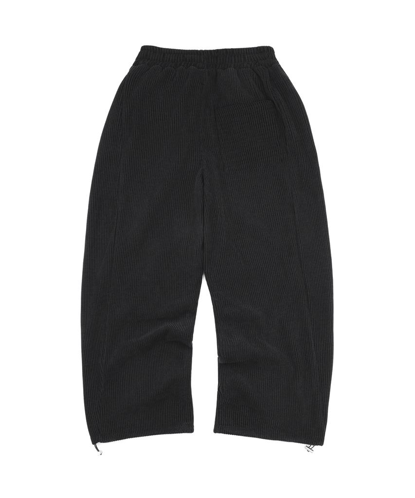 EASY NO EASY Curved Corduroy Pants - Black