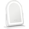 Makeup Mirror with LED Light Adjustable Lighting Adjustable 360 Degrees Rotation and Touch Control 33x12x44.5 Cm White