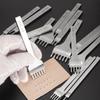 4pc/set Stainless Steel Rhombus Sewing & Punching Tool Set, DIY Stitching Chisel Set, Professional Leather Craftwork Punch Kit