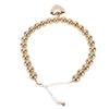 Large Bead Necklace Heart Shape Pendant Chunky Chain Necklace Collar Chain for Women Party Anniversary Gold