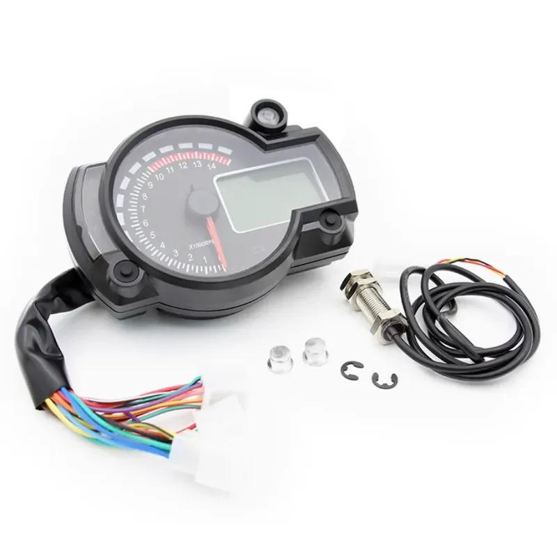 New KTM Pulsar LCD Digital Odometer Speedometer Instrument Universal For Motorcycle Colors Speed Gauge Meter Sensor Set