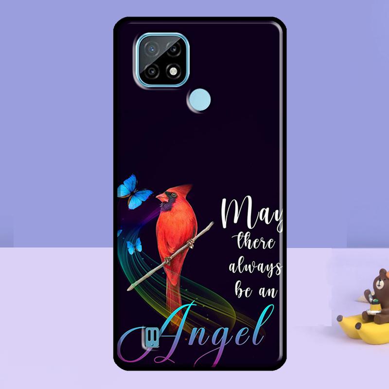 Cardinal Red Bird Case For Realme 13 10 11 12 14 Pro Plus C75 C67 C61 C55 C53 C51 C35 C21Y C25S GT 7 Pro 6 6T