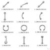 60-Piece Stainless Steel Nose Lip Jewelry Set, Elegant Design