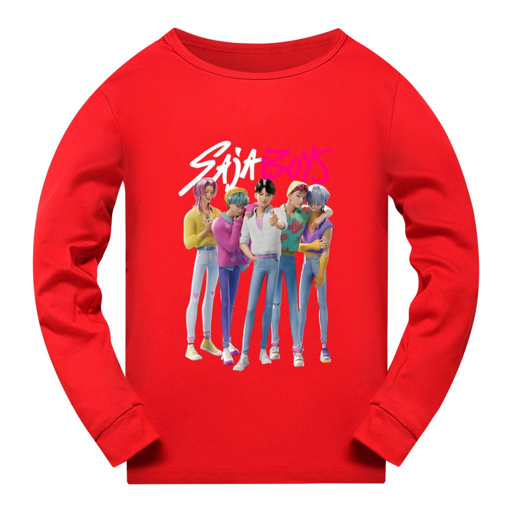 4986 Kids Girls Sajaboys Rumi Zoey Mira Super Star Print Long Sleeves T-Shirt