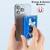 Bolsa de cartão divisória magnética Magsafe universal para telemóvel iPhone, bolsa de cartão de armazenamento pintada com cartoon Samsung