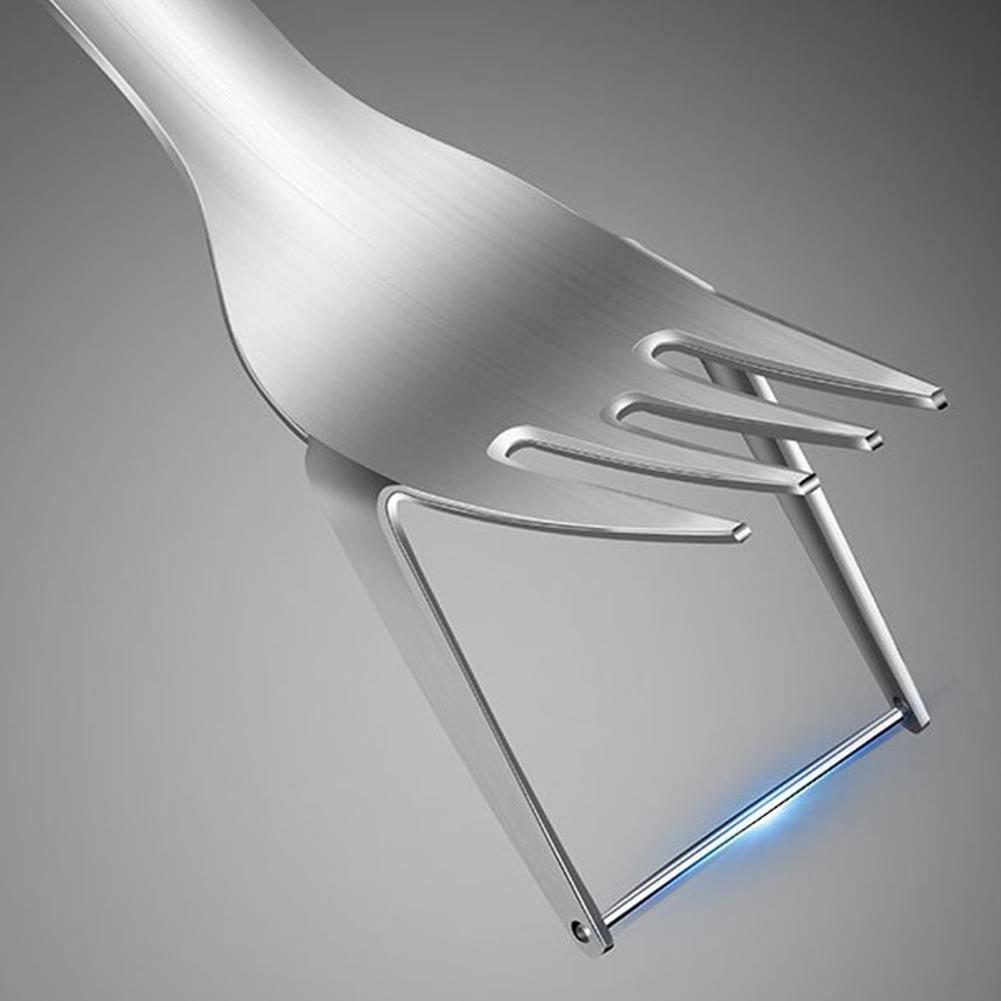 2-in-1 Multifunctional Fruit Fork 304 Stainless Steel Watermelon Fork Kitchen Accessories