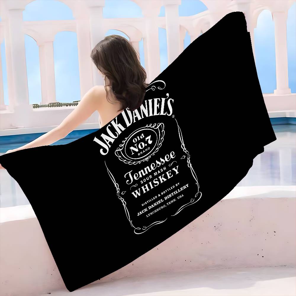 J-JackS LOGO D-DanielS Microfiber Beach Towel Absorbent Quick Dry Soft Yoga Swimming Resort Mountain Climbing Towel