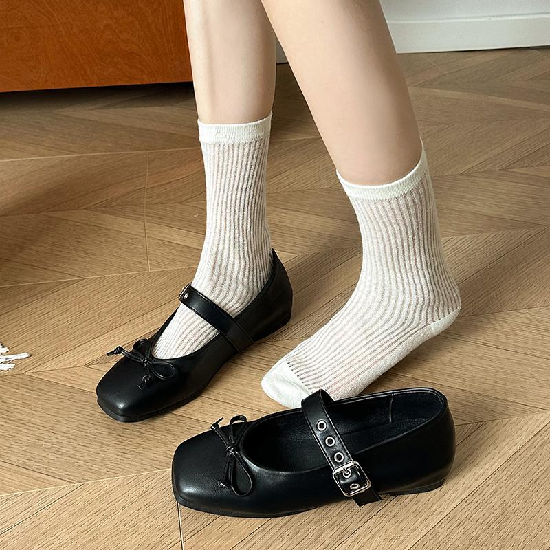 Fashion Female Buckle Strap Footwear Ballet Flats Fashion Women Dance Shoes 2025 Spring Round Toe Ladies Lolita Shoes mocasines mujer