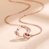 Korean Möbius Ring Necklace - Women's Summer Light Luxury 2022, Niche Design Clavicle Chain.